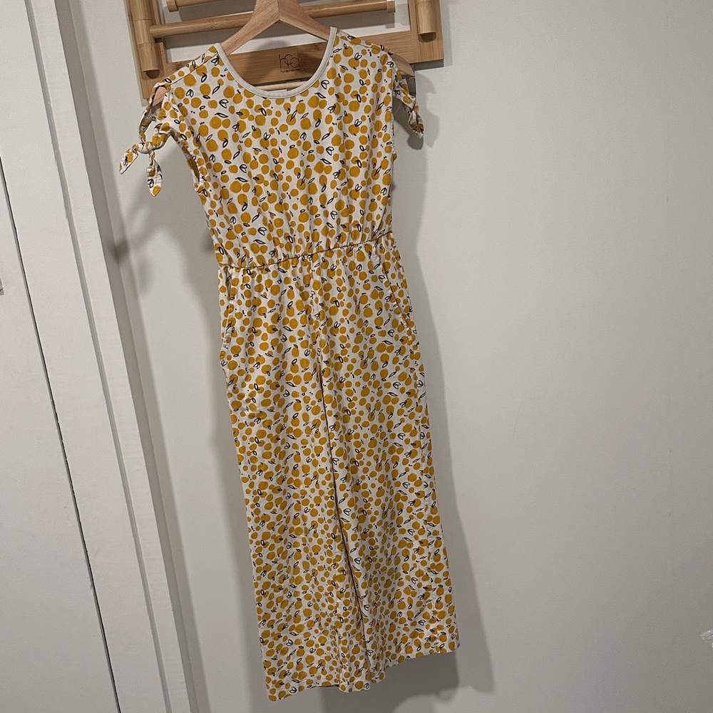 Tea Yellow and White Floral Jumpsuit